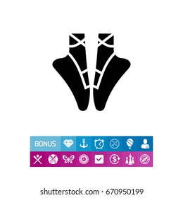 Ballet shoes icon