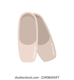 Ballet shoes icon flat vector. Dance ballerina shoes. Dancer girl pair isolated