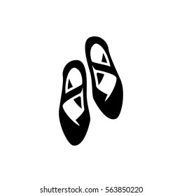 ballet shoes icon illustration isolated vector sign symbol