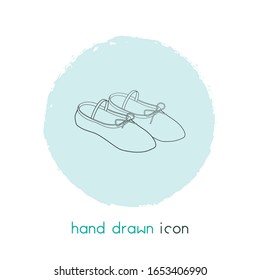 Ballet shoes icon line element. Vector illustration of ballet shoes icon line isolated on clean background for your web mobile app logo design.