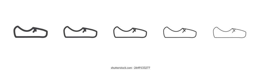 Ballet shoes icon outline ilustration vector symbol