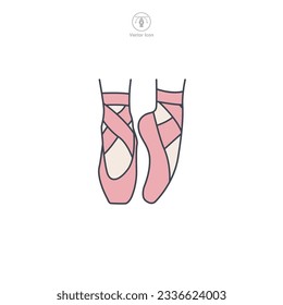 Ballet Shoes icon symbol vector illustration isolated on white background