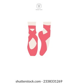 Ballet Shoes icon symbol vector illustration isolated on white background