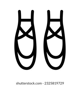 Ballet Shoes Icon Vector Symbol Design Illustration