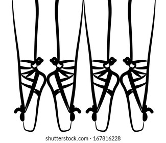 Ballet shoes, illustration 