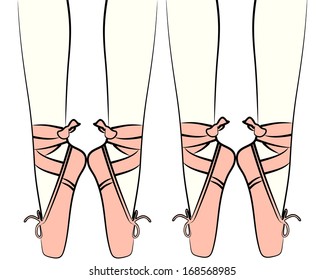 Ballet shoes, illustration 