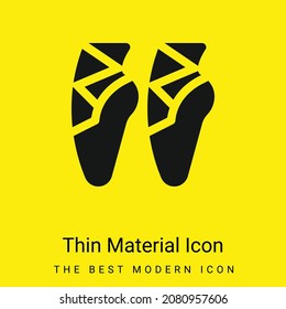 Ballet Shoes minimal bright yellow material icon