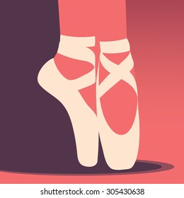 Featured image of post Pointe Ballet Shoes Vector Dancing ballerina on pointe vector