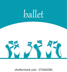 Ballet Shoes. Vector Illustration.