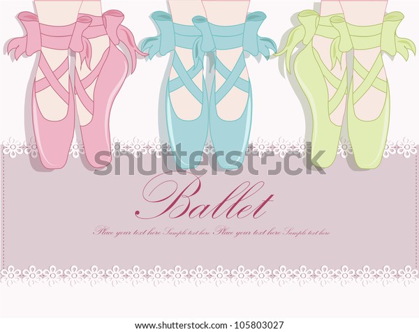 Ballet Shoes Vector Illustration Stock Vector (Royalty Free) 105803027 ...