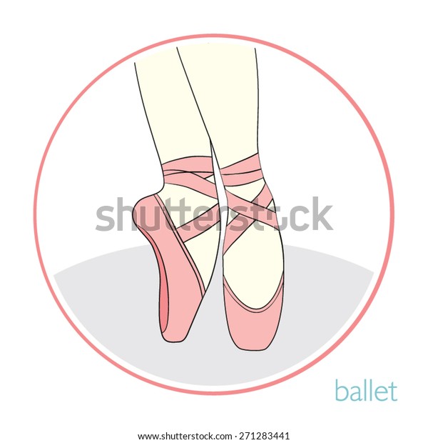 Ballet Shoes Vector Illustration Stock Vector (Royalty Free) 271283441