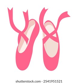 Ilustración vectorial de zapatos de ballet. Diseño de emoji de icono de zapatillas de ballet simple.