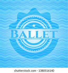 Ballet sky blue water badge.