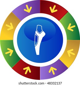 Ballet slipper icon button symbol isolated on a background.