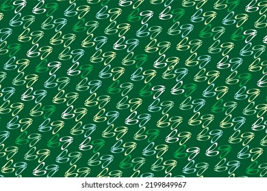 ballet slippers graphic background in green colors with many pairs as a pattern