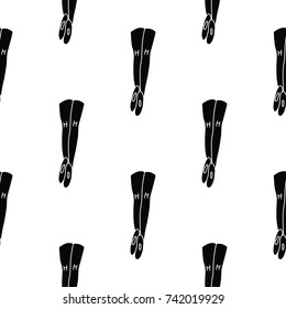 Ballet tights seamless pattern for ballet class, paper and creative design