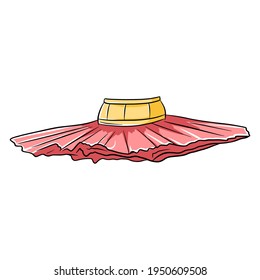 Ballet tutu for dancing. Pink with yellow. Dance wear.