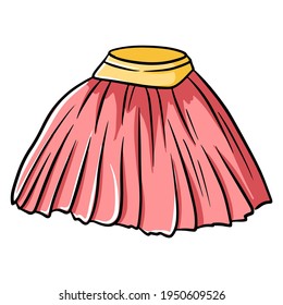 Ballet tutu for dancing. Pink with yellow. Dance wear.
