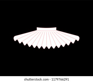 Ballet tutu isolated. Skirt of ballerina. vector illustration
