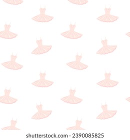 Ballet tutu vector seamless pattern, background, wallpaper, print, textile, fabric, wrapping paper, packaging design