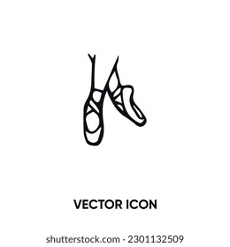 Ballet vector icon. Modern, simple flat vector illustration for website or mobile app. Pointe shoes symbol, logo illustration. Pixel perfect vector graphics	