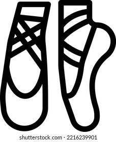 ballet  Vector illustration on a transparent background. Premium quality symmbols. Thin line vector icons for concept and graphic design. 
