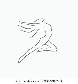 Ballet danсer woman artist jumping 