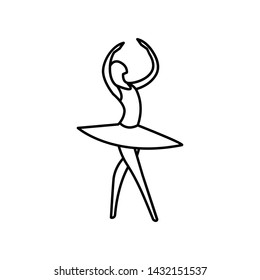 Ballet, woman. Illustration vector icon