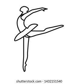 Ballet, woman. Illustration vector icon