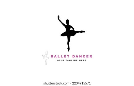 Ballet women dancer professional creative minimal simple minimalist logo design