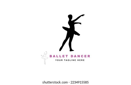 Ballet women dancer professional creative minimal simple minimalist logo design