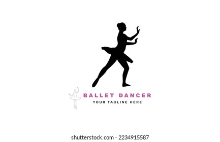 Ballet women dancer professional creative minimal simple minimalist logo design