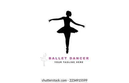 Ballet women dancer professional creative minimal simple minimalist logo design