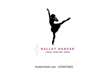 Ballet women dancer professional creative minimal simple minimalist logo design