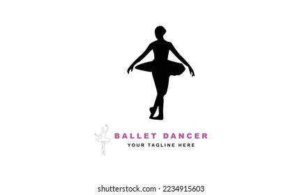 Ballet women dancer professional creative minimal simple minimalist logo design