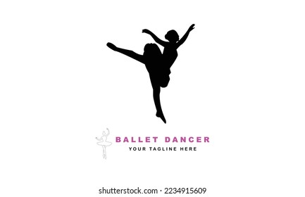 Ballet women dancer professional creative minimal simple minimalist logo design