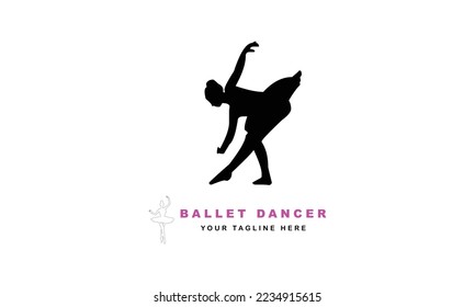 Ballet women dancer professional creative minimal simple minimalist logo design