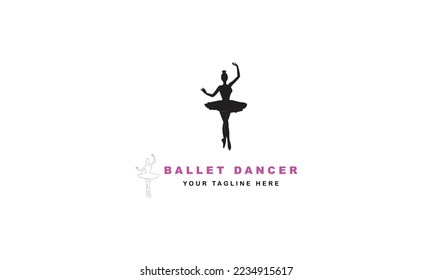 Ballet women dancer professional creative minimal simple minimalist logo design
