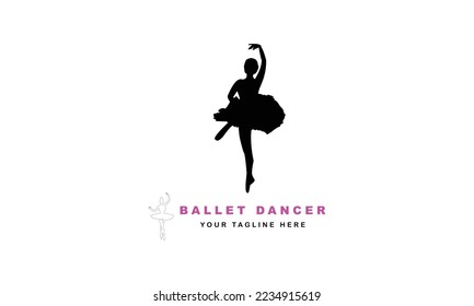 Ballet women dancer professional creative minimal simple minimalist logo design