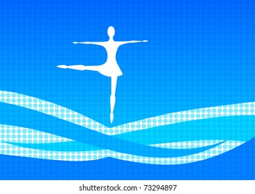 Ballet-dancer on a blue background