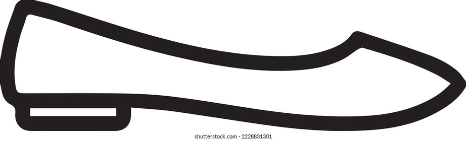 ballets flats icon from clothes collection. Thin linear ballets flats, ballet, female outline icon isolated on white background. Line vector ballets flats sign, symbol