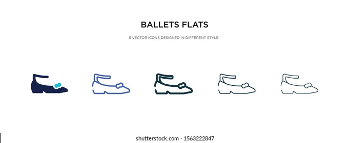 ballets flats icon in different style vector illustration. two colored and black ballets flats vector icons designed in filled, outline, line and stroke style can be used for web, mobile, ui