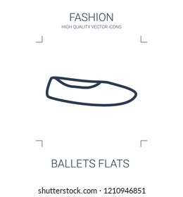 ballets flats icon. high quality line ballets flats icon on white background. from fashion collection flat trendy vector ballets flats symbol. use for web and mobile