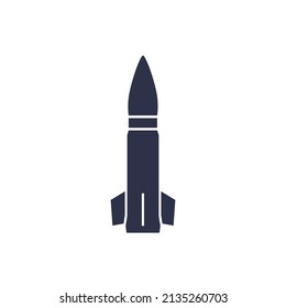 Ballistic Missile Icon On White