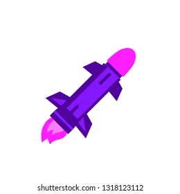 Ballistic missile, vector art