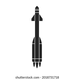 Ballistic missile vector icon.Black vector icon isolated on white background ballistic missile.