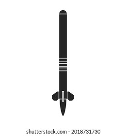 Ballistic missile vector icon.Black vector icon isolated on white background ballistic missile.