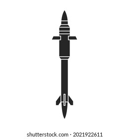 Ballistic missile vector icon.Black vector icon isolated on white background ballistic missile.