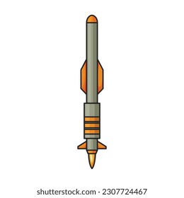 Ballistic missile vector icon.Color vector icon isolated on white background ballistic missile.