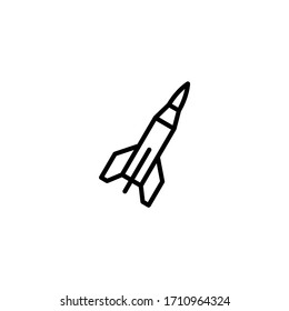 Missile Line Icon Signs Symbols Can Stock Illustration 1802790127